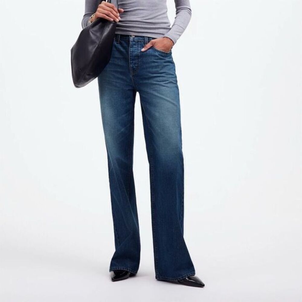 NWT Madewell Women's Low-Slung Baggy Jeans High Rise Moffat‎ Wash Size 33